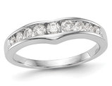 1/2 Carat (ctw H-I, I1-I2) Nine Stone Diamond Anniversary Wedding Band Ring in 14K White Gold
