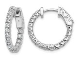 9/10 Carat (ctw VS2-SI1, E-F) Lab-Grown Diamond Hoop Earrings in 14K White Gold