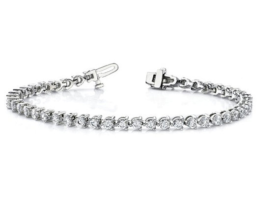 2.40 Carat (ctw VS2-SI1, E-F) Lab Grown Diamond Tennis Bracelet in 14K White Gold