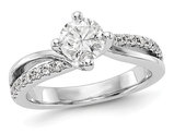 3/5 Carat (ctw Color SI1-SI2, G-H-I) Lab Grown Diamond Engagement Ring in 14K White Gold