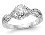 7/8 Carat (ctw SI1-SI2, G-H-I) Lab Grown Diamond Engagement Infinity Ring in 14K White Gold