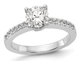 7/10 Carat (ctw G-H-I, SI1-SI2) Lab Grown Diamond Engagement Ring in 14K White Gold