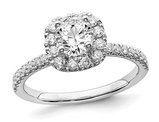 1/2 Carat (ctw G-H-I, SI1-SI2) Lab Grown Diamond Engagement Halo Ring in 14K White Gold