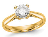 1.00 Carat (ctw G-H-I, SI1-SI2) Lab Grown Diamond Solitaire Engagement Ring in 14K Yellow Gold