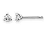 1/4 Carat (ctw VS2-SI1, D-E-F) Lab-Grown Diamond Solitaire Stud Earrings in 14K White Gold 3-Prong