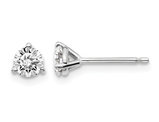 1/2 Carat (ctw VS2-Si1, D-E-F) Lab Grown Diamond Solitaire Stud Earrings in 14K White Gold 3-Prong