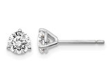 2/3 Carat (ctw VS2-Si1, D-E-F) Lab Grown Diamond Solitaire Stud Earrings in 14K White Gold 3-Prong