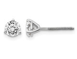 3/4 Carat (ctw VS2-SI1, D-E-F) Lab-Grown Diamond Solitaire Stud Earrings in 14K White Gold with Screwbacks