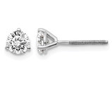 2/3 Carat (ctw VS2-SI1, D-E-F) Lab Grown Diamond Solitaire Stud Earrings in 14K White Gold with Screwbacks