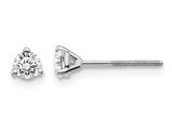 1/4 Carat (ctw VS2-SI1, D-E-F) Lab Grown Diamond Solitaire Stud Earrings in 14K White Gold with Screwbacks