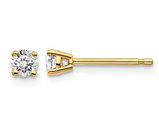 1/4 Carat (ctw VS2-Si1, D-E-F) Lab Grown Diamond Solitaire Stud Earrings in 14K Yellow Gold
