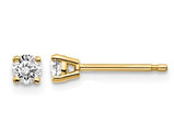 1/4 Carat (ctw VS2-SI1, D-E-F) Lab Grown Diamond Solitaire Stud Earrings in 14K Yellow Gold
