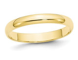 Ladies 10K Yellow Gold 3mm Polished Wedding Band Ring