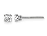 1/4 Carat (ctw VS2-SI1, D-E-F) Lab Grown Diamond Solitaire Stud Earrings in 14K White Gold with Screwbacks