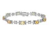 6.75 Carat (ctw) Citrine Bracelet in Sterling Silver