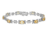 6.75 Carat (ctw) Citrine Bracelet in Sterling Silver