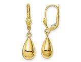 10K Yellow Gold Polished Fancy Dangle Leverback Earrings