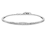 3/4 Carat (ctw) Diamond Bangle Bracelet in 14K White Gold