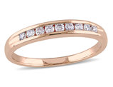 1/4 Carat (ctw H-I, I2-I3) Diamond Anniversary Wedding Band Ring 10K Rose Pink Gold