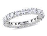 2.00 Carat (ctw) Diamond Wedding Eternity Band Ring in 14K White Gold