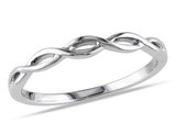 14K White Gold Infinity Wedding Band Ring