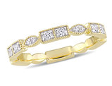 1/3 Carat (ctw G-H-I, I1-I2) Pave Diamond Wedding Band Ring in 10K Yellow Gold
