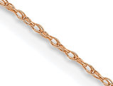 10K Rose Pink Gold Carded Cable Rope 18 inch 5R Chain in 