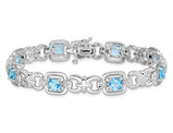 4.85 Carat (ctw) Swiss Blue Topaz Bracelet in Sterling Silver (7.50 Inches)