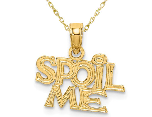 14K Yellow Gold - Spoil Me - Charm Pendant Necklace with Chain