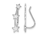 Sterling Silver Star Climber Earrings with Cubic Zirconia (CZ)