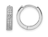 Cubic Zirconia (CZ) Hoop Earrings in Sterling Silver