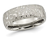 Men's 8mm Titanium Brushed and Polished Band Ring