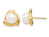 14K Yellow Gold Freshwater Cultured 7-8mm Pearl Post Earrings