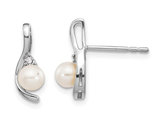 Freshwater Cultured Pearl Earrings in 14K White Gold