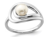 Freshwater Cultured Pearl Ring 6-7mm in Sterling Silver