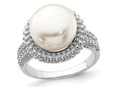 Freshwater Cultured 11-12mm Pearl Ring in Sterling Silver