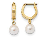 14K Yellow Gold Akoya Saltwater Pearl Earrings (6-7mm)