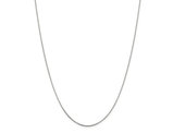 Box Chain Necklace in Sterling Silver 18 Inches (0.8mm)