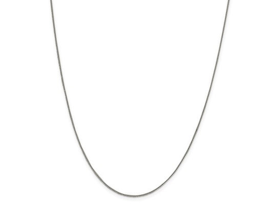 Curb Chain Necklace in Sterling Silver 18 Inches (0.800mm)