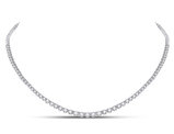 2.00 Carat (ctw G-H, I1-I2) Graduated Diamond Necklace in 14K White Gold