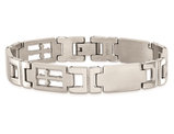 Mens Stainless Steel Cross Bracelet 8.25 Inches