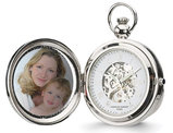 Chrome Finish Photo Insert Pocket Watch (48mm)