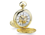 Charles Hubert 14k Gold Finish Pocket Watch (48mm)