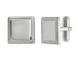 Men's Polished Cuff Links in Stainless Steel