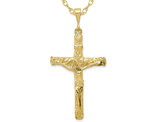 10K Yellow Gold Crucifix Cross Pendant Necklace with Chain