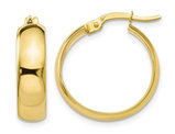 10K Yellow Gold Polished Hinged Hoop Earrings