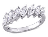 3.50 Carat (ctw) Moissanite Anniversary Wedding Band Ring in 10K White Gold