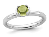 Solitaire Peridot Ring 1/2 Carat (ctw) in Sterling Silver