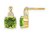 3.85 Carat (ctw) Natural Peridot Earrings in 14K Yellow Gold