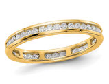 1/2 Carat (ctw H-I, I1-I2) Diamond Eternity Wedding Band Ring in 14K Yellow Gold